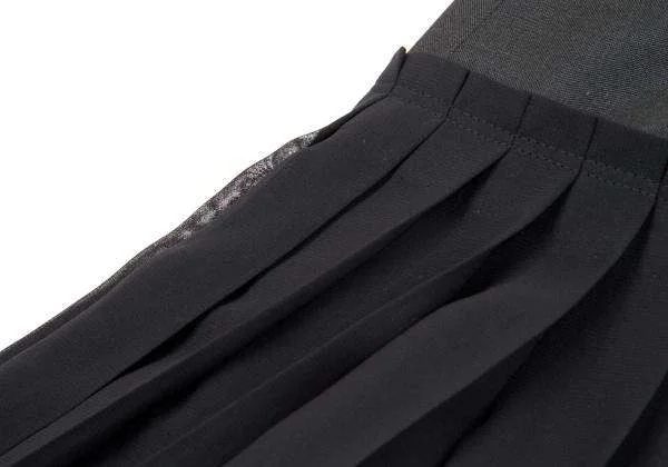 (SALE) A/T Sheer Fabric switching skirt K-30797_011