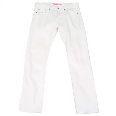 【600ALE】ジュンヤワタナベマンピンク コムデギャルソンJUNYA WATANABE MAN PINK COMME des GARCONS コットンホワイトパンツ 【返品不可】