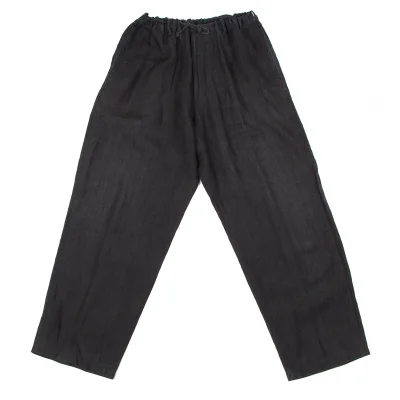 ワイズフォーメンY's for men 腰紐リネンワイドパンツ チャコール