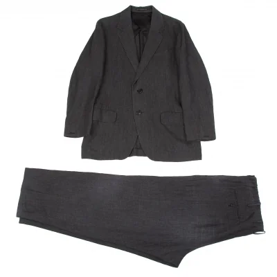ワイズフォーメンY's for men ２Bリネンセットアップスーツ チャコール