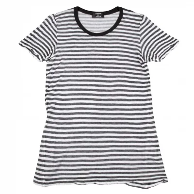 【SALE】カバンドズッカCABANE de ZUCCA ボーダーコットンガーゼカットソー