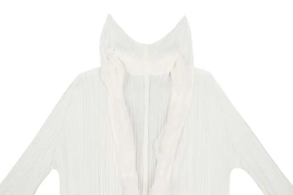 プリーツプリーズPLEATS PLEASE ストールデザイン五分袖カーディガン 