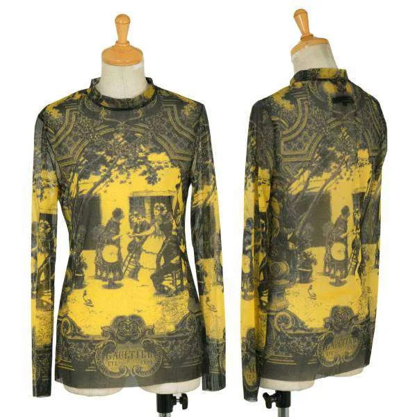 ジャンポールゴルチエ 長袖カットソー トップス パワーネット サイケデリック ジャンポールゴルチエクラシックJean Paul GAULTIER CLASSIQUE 絵画柄