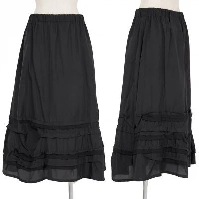 トリコ コムデギャルソンtricot COMME des GARCONS コットンフリルナイロンティアードスカート