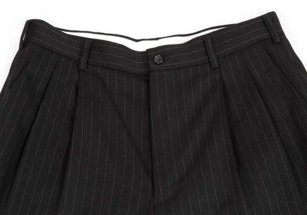 優れた品質 コムデギャルソンCOMME des GARCONSストレッチウールストライプ パンツ