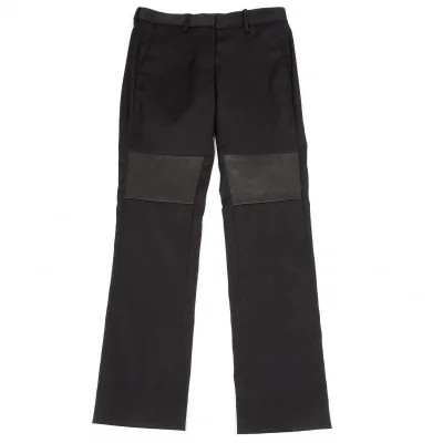 ニールバレットNEIL BARRETT レザー切替デザインストレッチパンツ