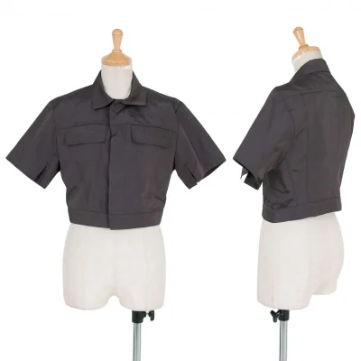 【最終値下げ】ワイズY's ポリエステルショート丈スナップボタンジャケット あずき