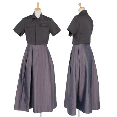 ワイズY's ポリエステルショートセットアップスーツ あずき薄紫他