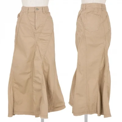 ジュンヤワタナベマンピンク コムデギャルソンJUNYA WATANABE MAN PINK COMME des GARCONSパッカリングコットンロングスカート