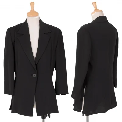 プロポーションボディドレッシングPROPORTION BODY DRESSING ワンボタンシフォンジャケット 黒