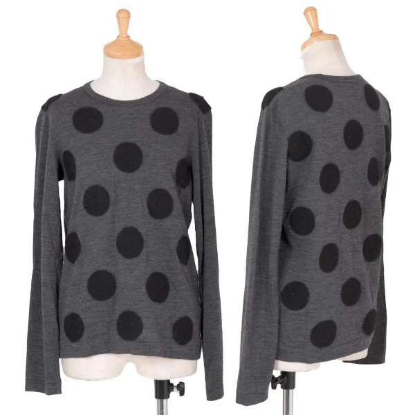 トリコ コムデギャルソンtricot COMME des GARCONS 水玉ウール長袖カットソー