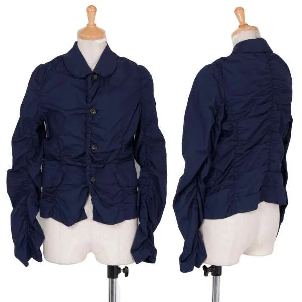 【SALE】コムコム コムデギャルソンCOMME des GARCONS ギャザー寄せデザインラウンドカラーシャツ