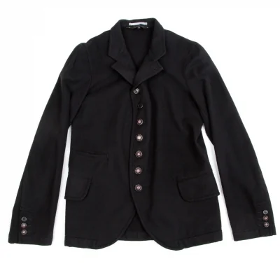 【SALE】コムデギャルソン オムプリュスCOMME des GARCONS HOMME PLUS ウール装飾ボタンジャケット 黒