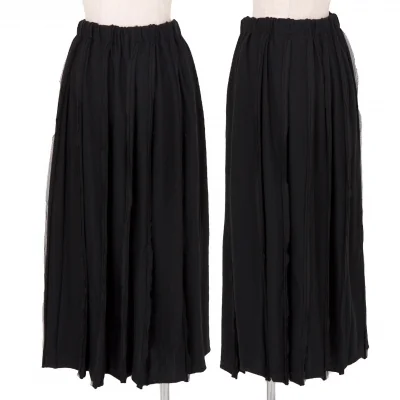 トリコ コムデギャルソンtricot COMME des GARCONS シーム裁ち切りデザインフレアスカート 黒