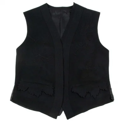 【SALE】ヨウジヤマモト プールオムYohji Yamamoto POUR HOMMEフェルトリーフ装飾ジレ