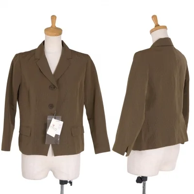 新品!【SALE】新品！レキップ ヨシエイナバL'EQUIPE YOSHIE INABA ジャガード織り3Bジャケット モカ