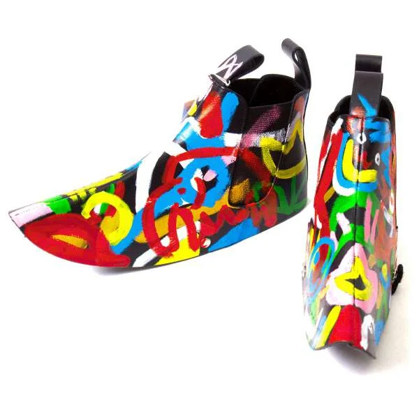 【SALE】新品！コムデギャルソンCOMME des GARCONS ペイントレザーサイドゴアブーツカバー