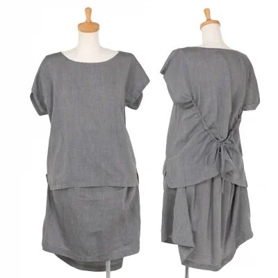 イッセイミヤケミーISSEY MIYAKE me ドローコードセットアップスーツ グレー