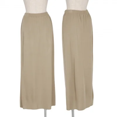 【SALE】イッセイミヤケ ペルマネンテISSEY MIYAKEPERMANENTE アクリルロングスカート モカベージュ