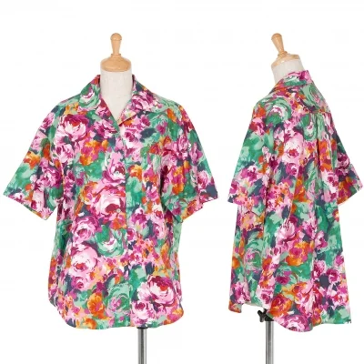 【SALE】ケンゾーKENZO コットン花柄半袖シャツ ピンク緑他
