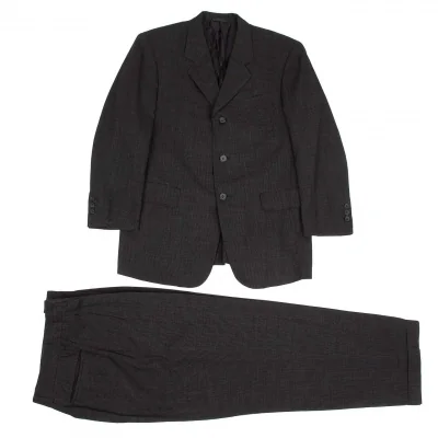 【SALE】ヨウジヤマモト ダーバンYohji Yamamoto DURBAN A.A.R. ウールナイロンセットアップスーツ チャコール