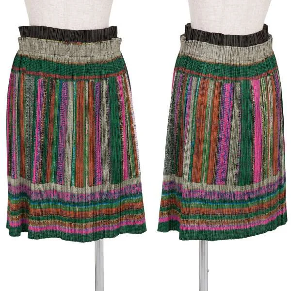 【SALE】プリーツプリーズPLEATS PLEASE ウエスト切り替えプリントスカート