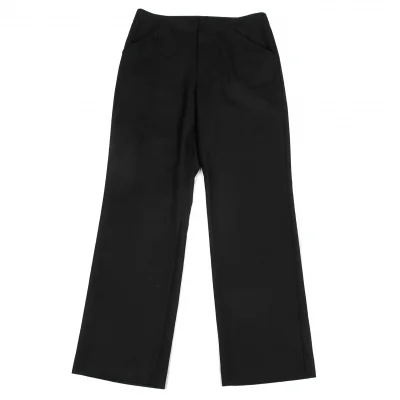 【SALE】ヨウジヤマモト ファムYohji Yamamoto FEMME ウールストレートパンツ 黒
