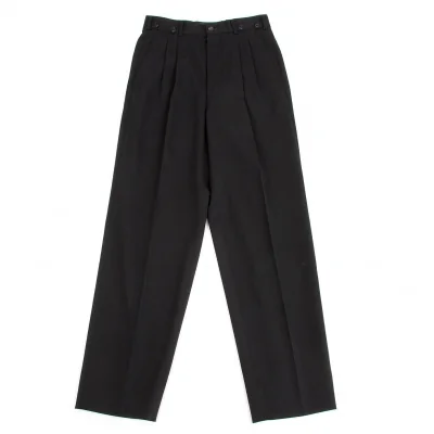 コムデギャルソンオムCOMME des GARCONS HOMME ウールギャバ3タックパンツ 黒