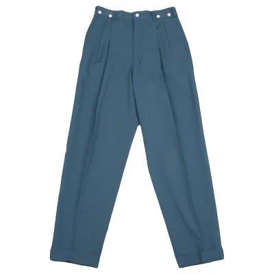 コムデギャルソンオムCOMME des GARCONS HOMME ウールツータックパンツ ブルーグレー