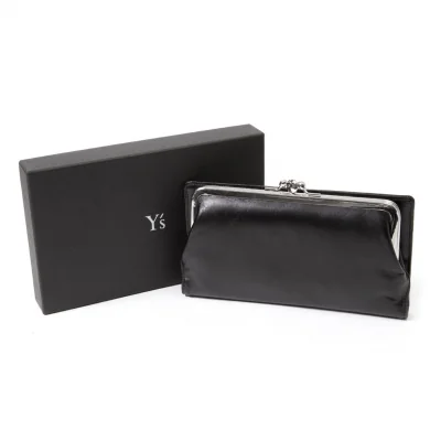 Y's ワイズ レザー 長財布 ブラック Y's - 美品 ワイズ Y's Yohji Yamamoto 財布 ロングウォレット