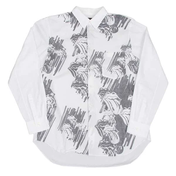コムデギャルソン オムプリュスCOMME des GARCONS HOMME PLUS リップ＆タンプリントコットンシャツ