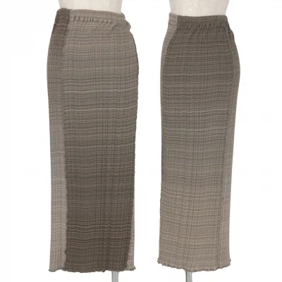 【SALE】ヨーガンレールJURGEN LEHL マルチボーダーリブカット地スカート ベージュグレー他