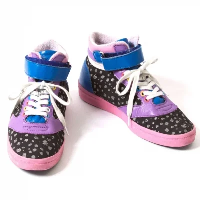 【SALE】ツモリチサトTSUMORI CHISATO レザー切替キャンバスベルクロスニーカー