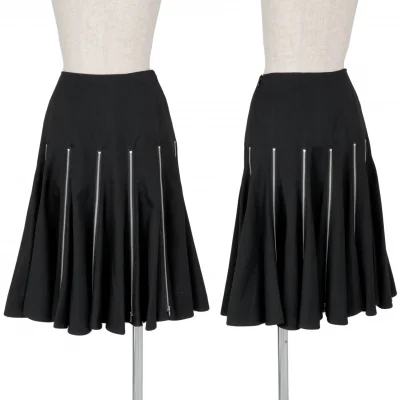 【SALE】ジュンヤワタナベ コムデギャルソンJUNYA WATANABE COMME des GARCONS ウールジップデザインフレアスカート