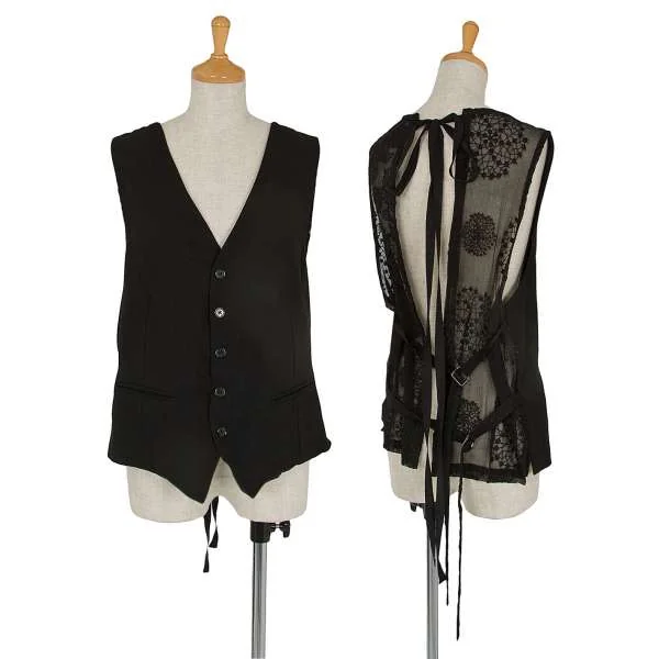 アンドゥムルメステールANN DEMEULEMEESTER シルクレース刺繍切替