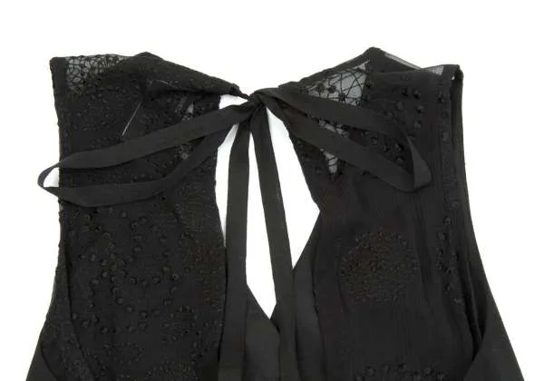 アンドゥムルメステールANN DEMEULEMEESTER シルクレース刺繍切替