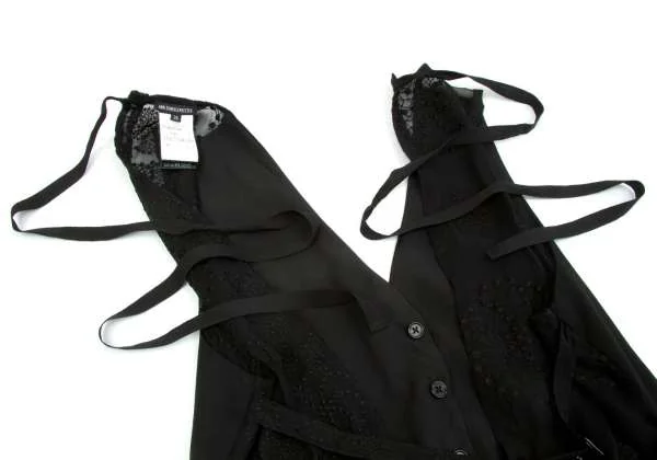 アンドゥムルメステールANN DEMEULEMEESTER シルクレース刺繍切替