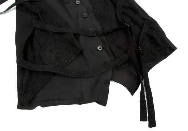 アンドゥムルメステールANN DEMEULEMEESTER シルクレース刺繍切替