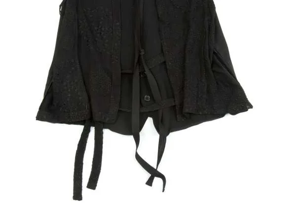 アンドゥムルメステールANN DEMEULEMEESTER シルクレース刺繍切替