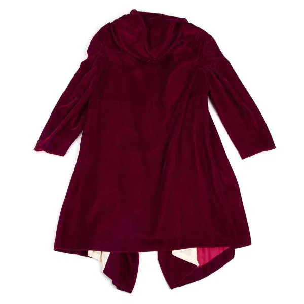 COMME des GARCONS Velor button less Hoodie coat K-34084_012