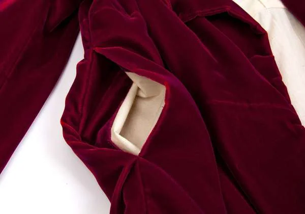 COMME des GARCONS Velor button less Hoodie coat K-34084_007