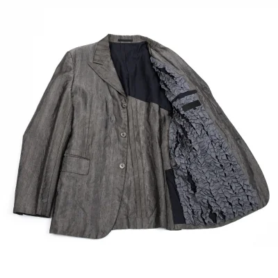 【SALE】コムデギャルソン オムプリュスCOMME des GARCONS HOMME PLUS リネン製品染め裏地フリルジャケット