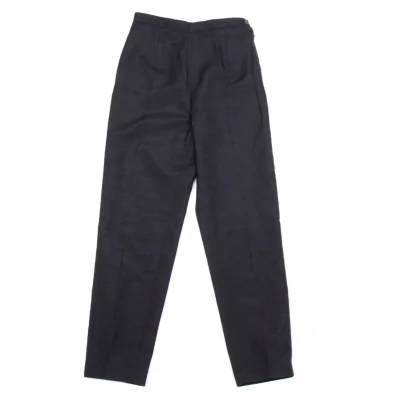 【最終値下げ】コムデギャルソンCOMME des GARCONS シルク混タックデザインパンツ 紺