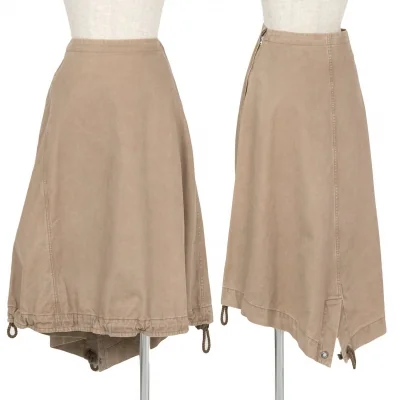 【SALE】ワイズY's 裾モッズコート風しぼりデザインスカート