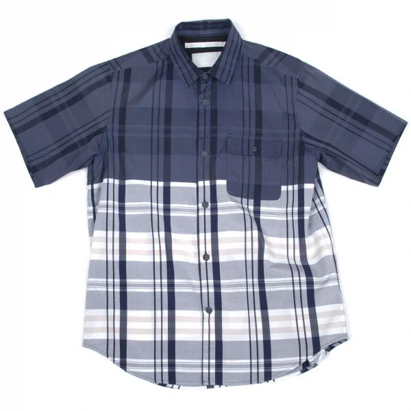 ホワイトマウンテニアリングWhite Mountaineering チェックコットン半袖シャツ