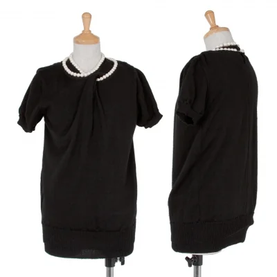 【最終値下げ】ジュンヤワタナベ コムデギャルソンJUNYA WATANABE COMME des GARCONS パール装飾デザインレイヤードトップス