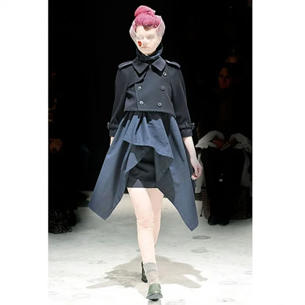 コムデギャルソンCOMME des GARCONS ウールナイロンショートジャケットドッキングコート