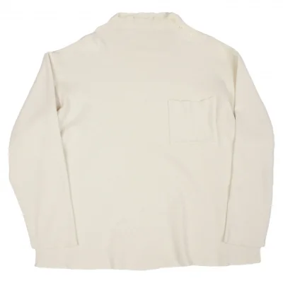 ヨウジヤマモト プールオムYohji Yamamoto POUR HOMME首開きコットンポリニットトップス