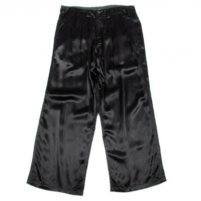 ワイズY's レーヨン光沢ワイドパンツ