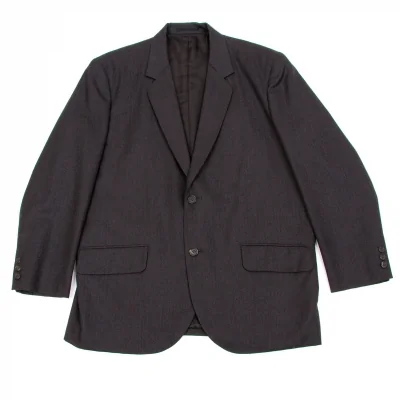 ワイズフォーメンY's for men ウールヘリンボーン2Bジャケット チャコール